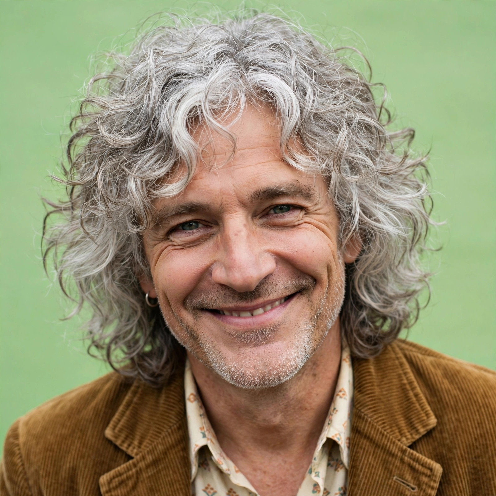 Haircuts for Older Men with Curly Hair.