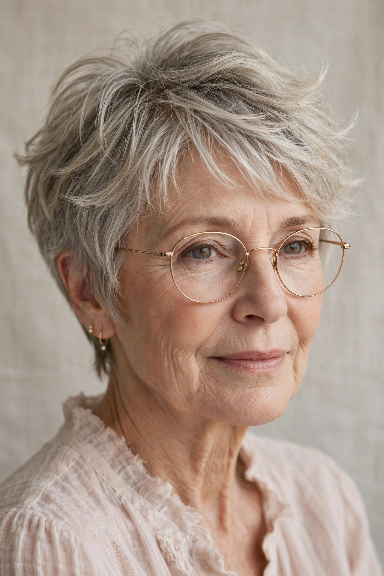 Pixie Haircuts for Older Women with Glasses