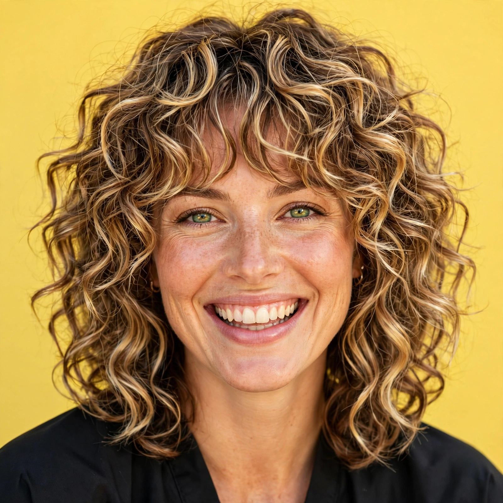 Shag Haircut for Curly Hair.